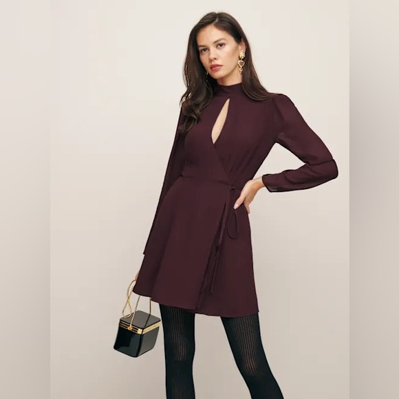 Reformation Ottessa Dress in Prune - Picture 1 of 6
